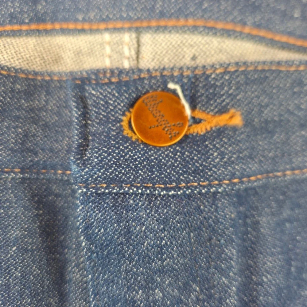 Wrangler Cowboy Cut Original Fit Jeans Mens 38 Raw Hem Blue Denim 13MWZOD‎